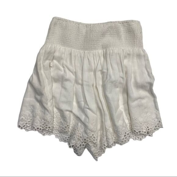Rebecca Taylor Embroidered Trim Flowy Shorts - Picture 9 of 10